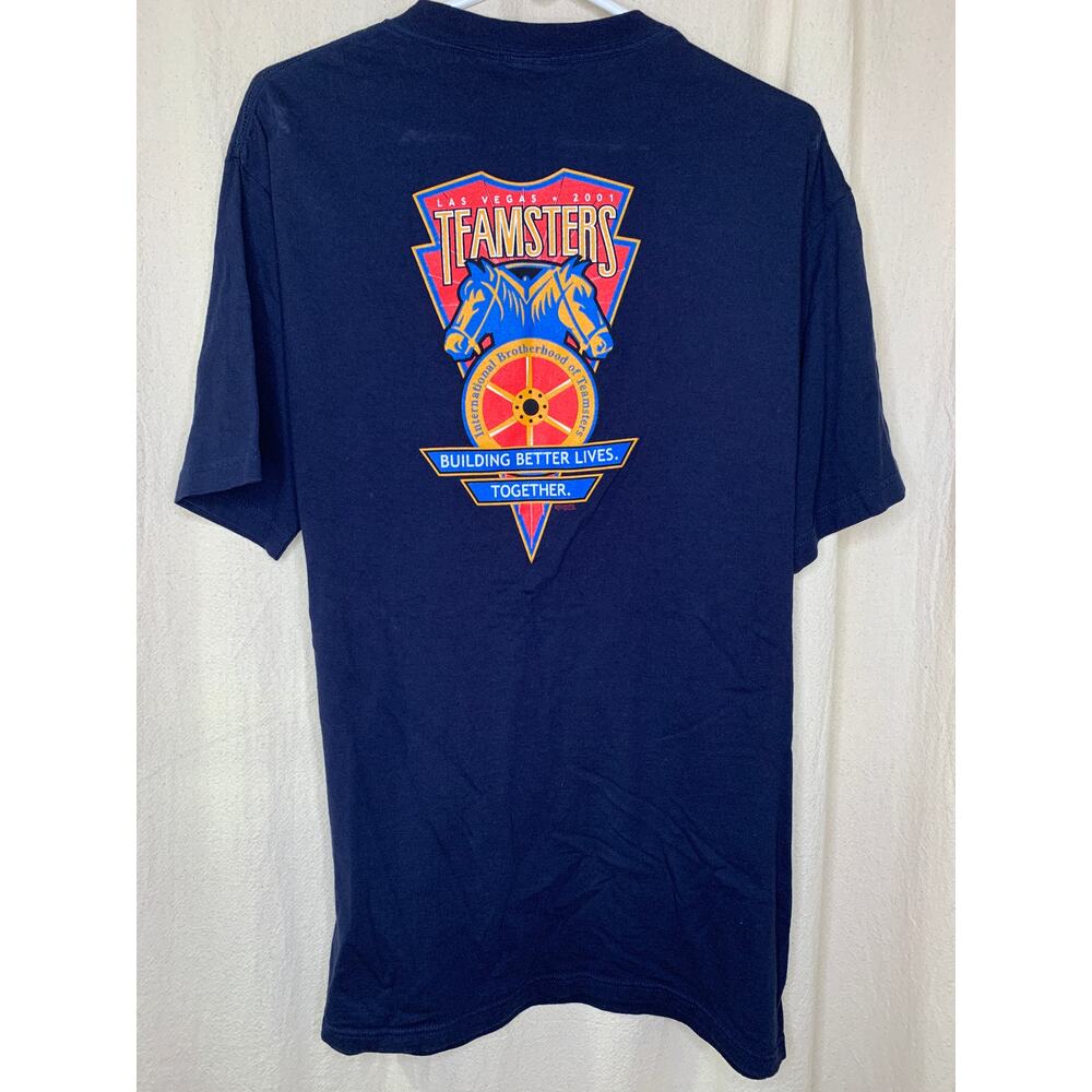 2001 International Brotherhood Of Teamsters Las Vegas Branding Graphic Shirt L